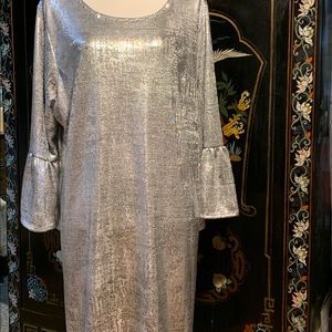 NWOT: Silver Soft Metallic Ruby Rd Dress